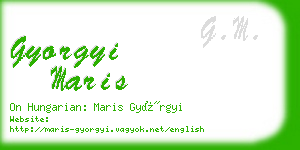 gyorgyi maris business card